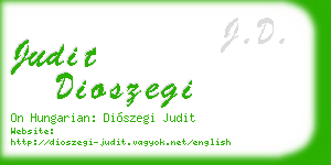 judit dioszegi business card